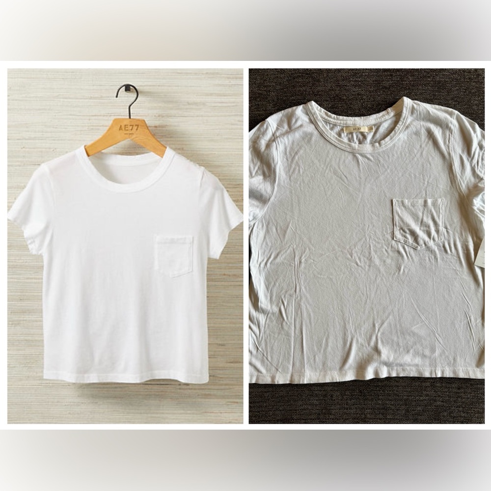 NWT AE77 American Eagle Classic Crewneck Pocket Tee Women's Large T-shirt $58